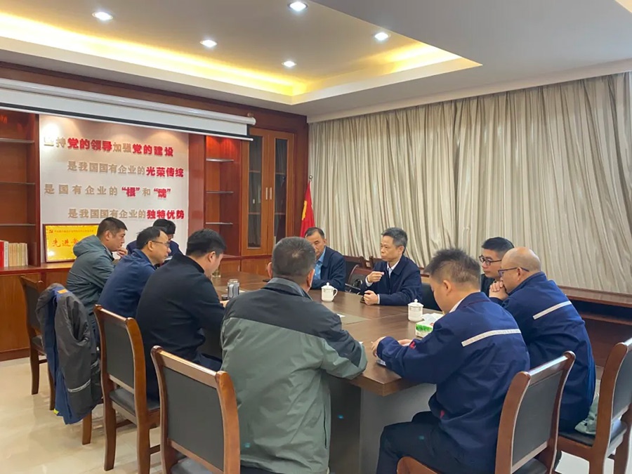 Guo Yongzhong, member of the Party Committee and deputy general manager of the Group company, visited Xinyu Company to guide the work
